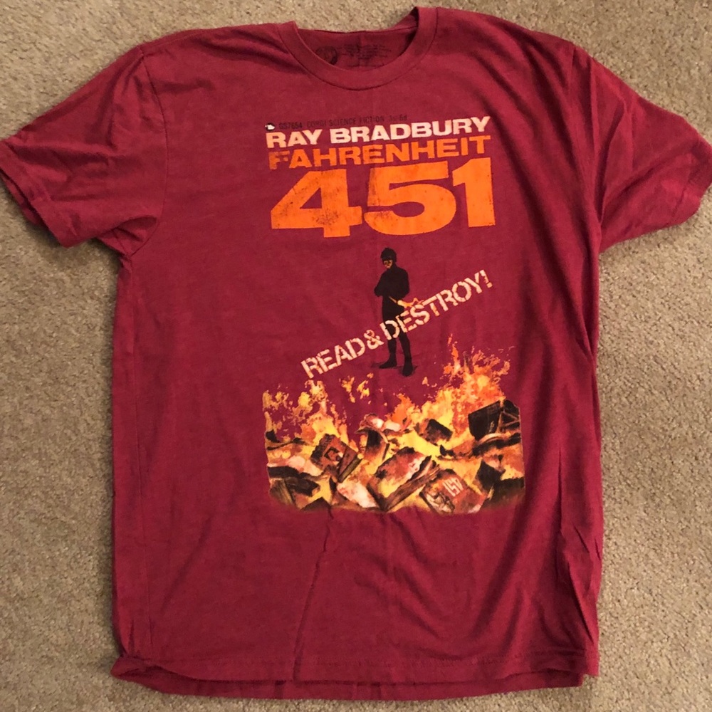 Fahrenheit 451 book shirt NWOT size L
